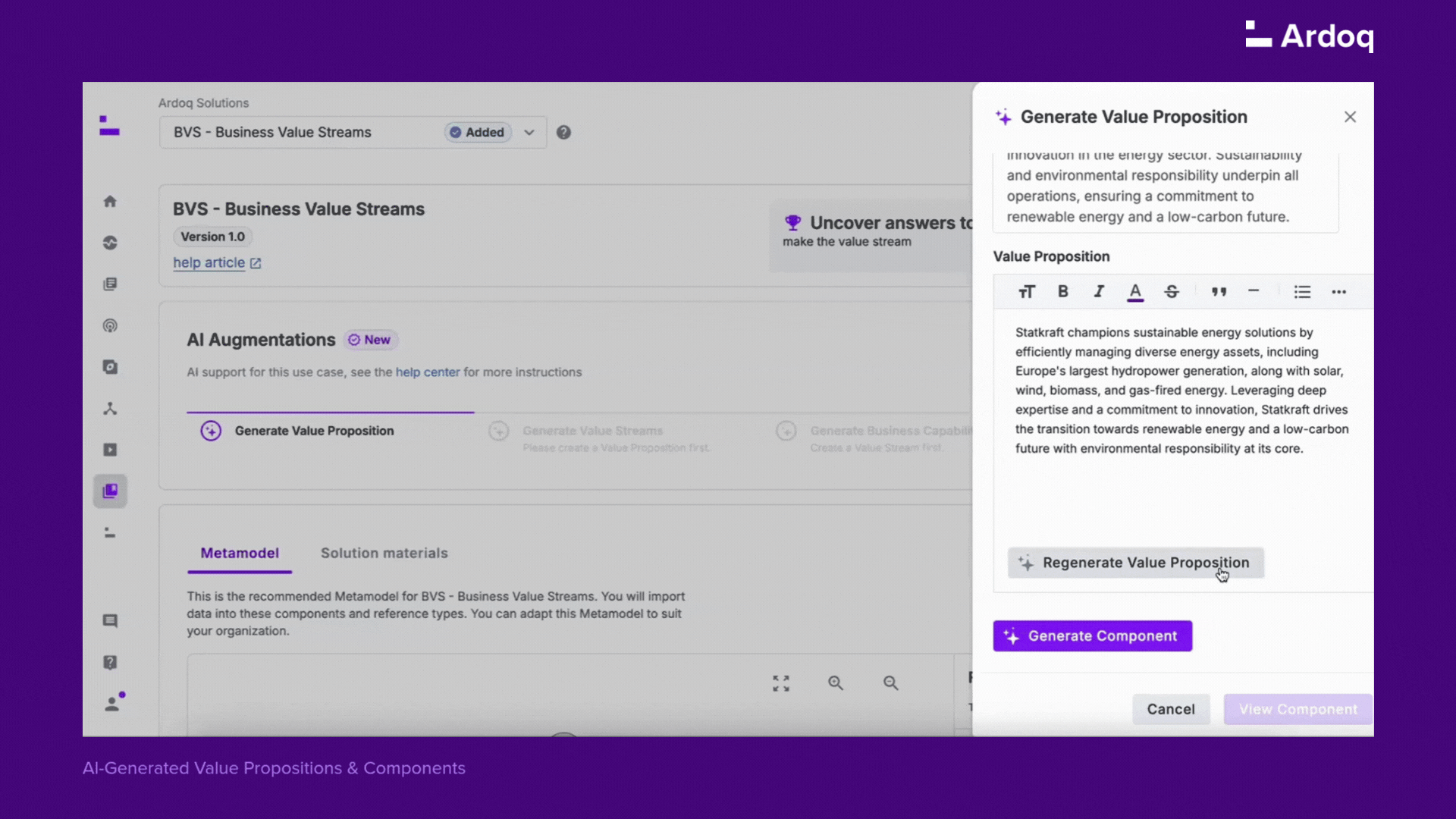 AI Value Streams Demo GIF - Generate Components